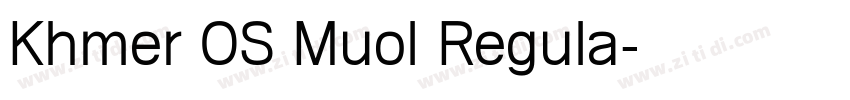 Khmer OS Muol Regula字体转换